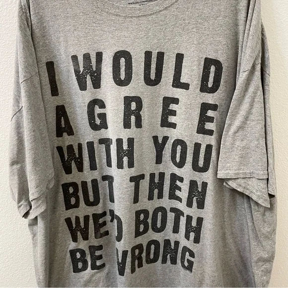 Take that I would agree but the. We’d both be wrong shirt gray 4xl - Picture 3 of 4